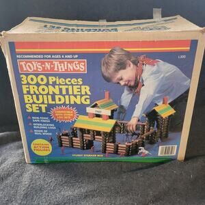 Frontier Building Set, 300 pieces,in orig box, vt 1987, Ages 4+, by Toys-N-Thin